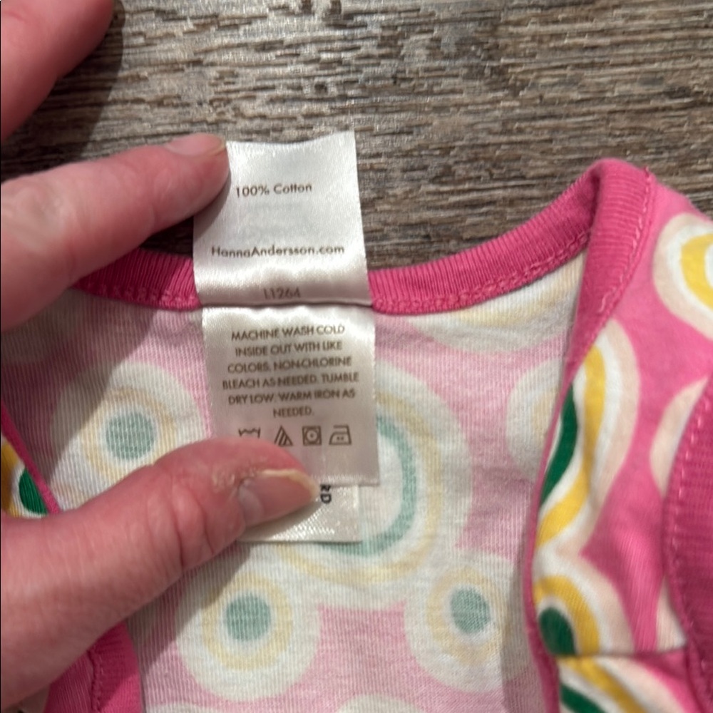 Hanna Andersson 100% Cotton Tank Romper w/ Minnie Mouse Print on Pink - Picture 3 of 12
